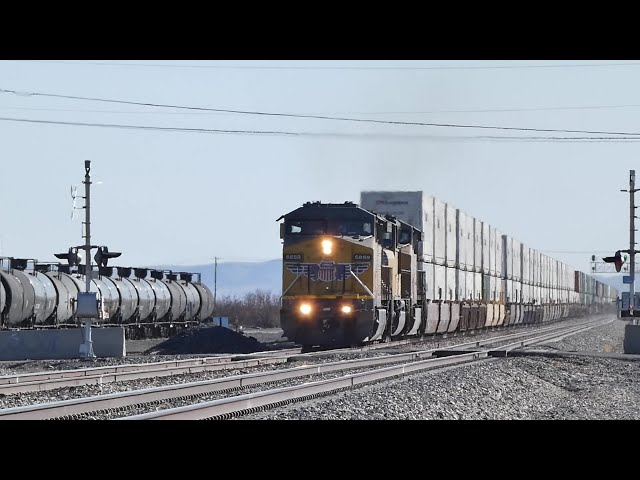 Speeding Freight Trains Compilation (4K)