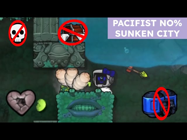 Spelunky 2 Pacifist No% Sunken City Clear! (WORLD'S 4TH)