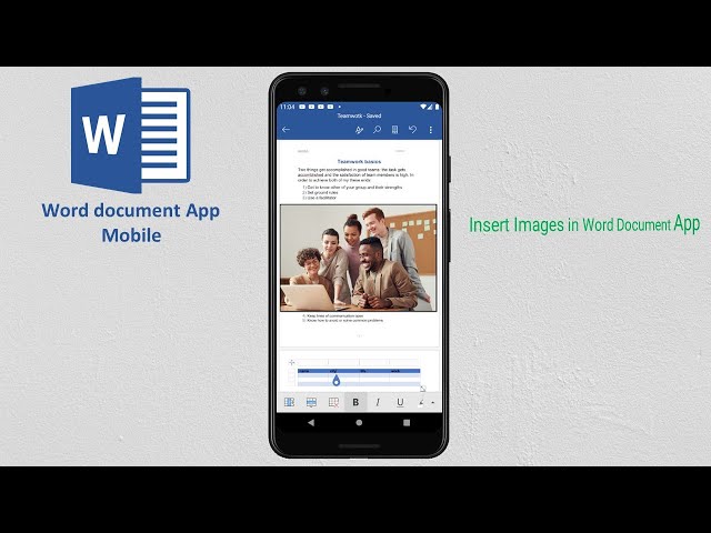 How To Insert image in Word App on phone