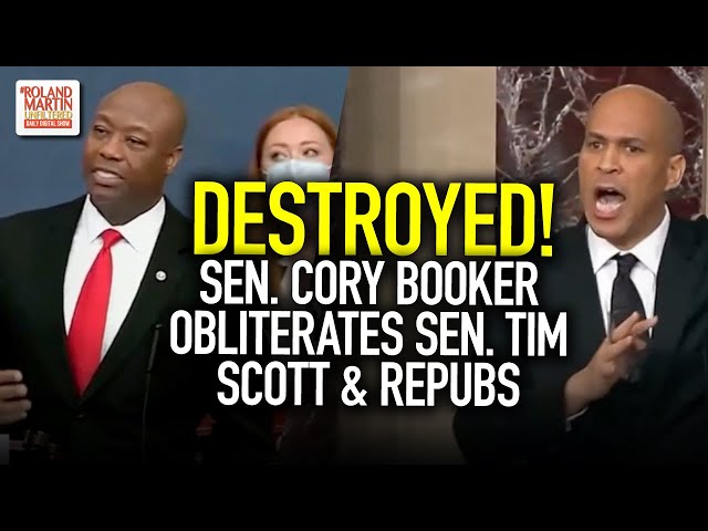 Destroyed! Sen. Cory Booker Obliterates Sen. Tim Scott & Repubs For Lies About Voting Rights