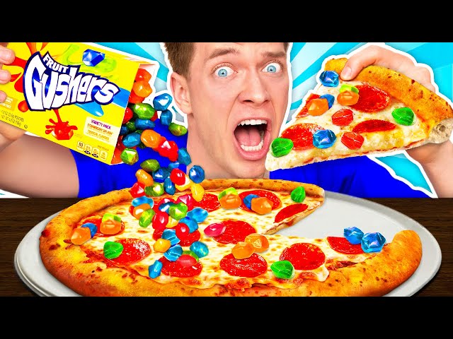 WEIRD Food Combinations People LOVE!!! *PIZZA & SOUR CANDY* Eating Funky & Gross Impossible Foods