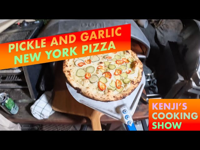 Pickle  and Garlic Cream Pizza | Kenji's Cooking Show