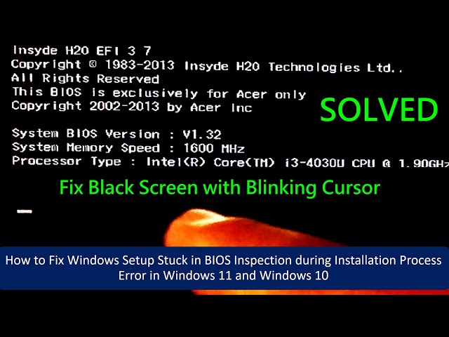 How to Fix Windows Setup Stuck in BIOS Inspection during Installation process Windows 11