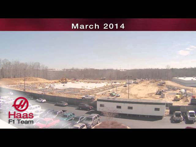 Time-lapse video of Haas F1 Team facility being built.