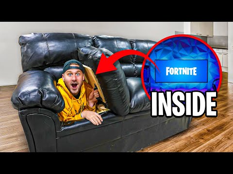 Secret Hidden Gaming Room Inside a Couch!