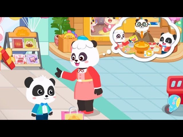 Baby Panda's Supermarket 🛒 Shop with Dad and Buy What You Need 🛒 Fun Learning Game