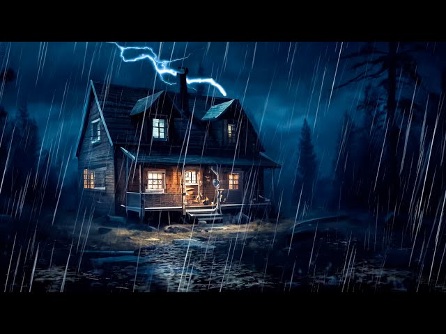 🌧️⚡ Rain Sounds 10 Hours for Soothing Ambiance ✨ Heavy Rain and  Thunder for Sleep and Relaxation
