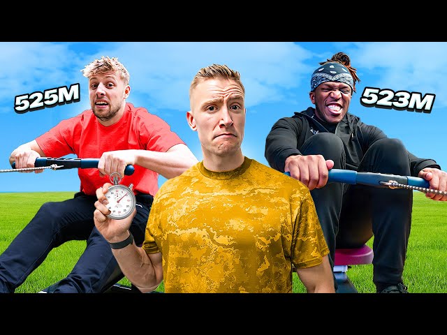 How Far Can Youtubers Row in 60 seconds?!
