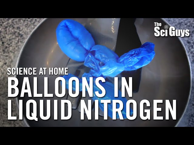 The Sci Guys: Science at Home - SE3 - EP 12: Shrinking Balloons in Liquid Nitrogen