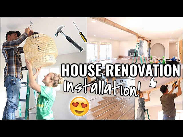 FAUX BEAM INSTALL!!🏠 | MAJOR RENOVATION OF OUR ARIZONA FIXER UPPER Episode 9