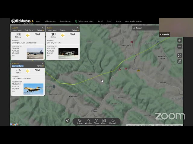 Live Ukraine Military Airplane Traffic
