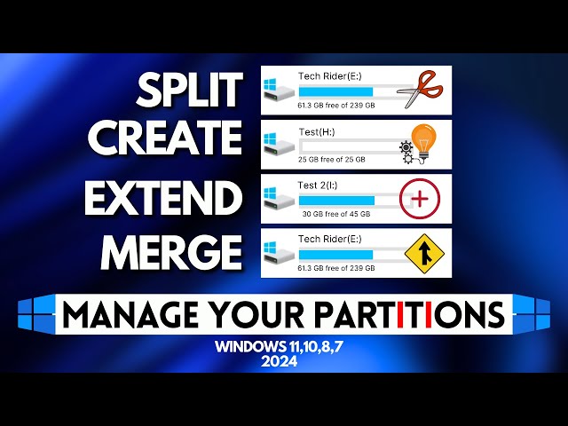 How to Create/Split/Extend/Merge a Partition in Windows 11,10,8,7 || 100% Free💥