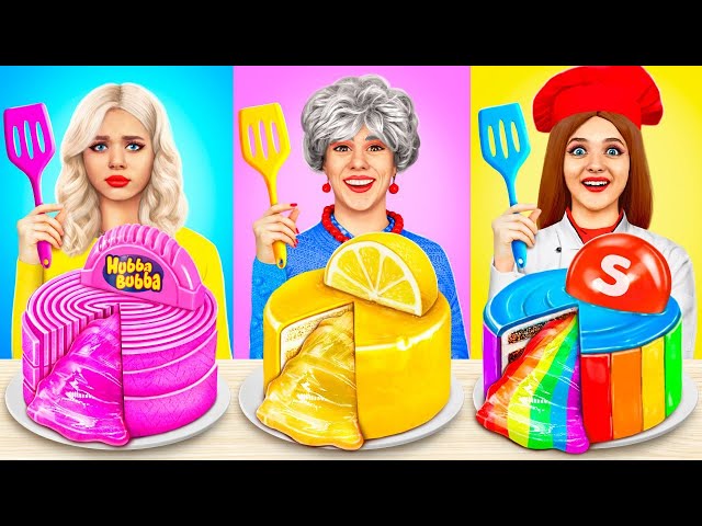 Me vs Grandma Cooking Challenge! Cake Decorating Challenge Funny Situations by YUMMY JELLY