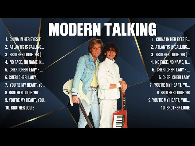 Modern Talking Greatest Hits 2024 Collection   Top 10 Hits Playlist Of All Time