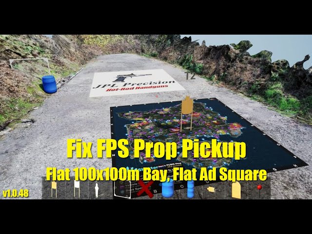 Practisim Designer Patch 48 - Fixed FPS Prop Pickup, Ad Square & 100x100m Flat Bay