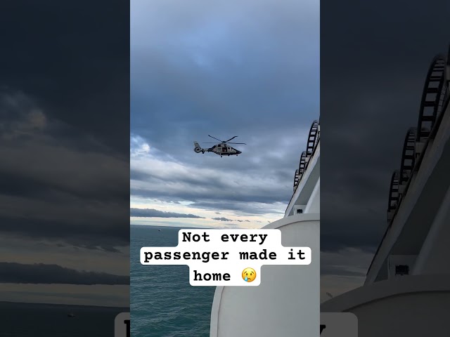 Cruise ship medical evacuations are a sobering sight 😢 #cruising #emergency