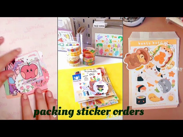 packing sticker orders(small business)🧸🪅🌠