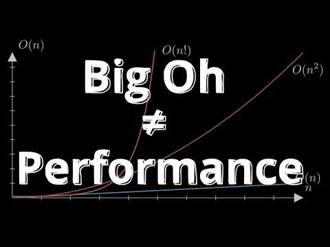 BigO = Performance! And other lies programmers tell themselves!!