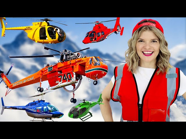 Helicopters for Kids | Fire Helicopter, Police Helicopter, Rescue Helicopter for Kids | Speedie DiDi