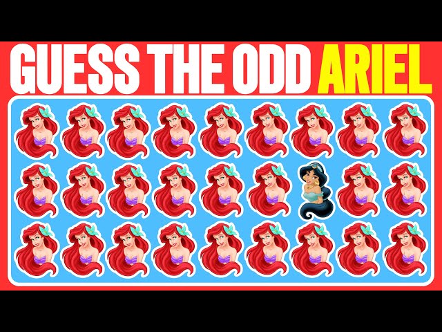 Find the ODD One Out - The Little Mermaid Edition 🧜‍♀️❤️ | 33 Emoji Quiz | Easy, Medium, Hard.