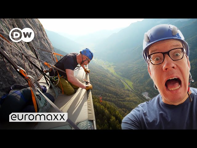 Sleeping Above A Cliff In A Portaledge At 1500 Meters Altitude | Axel On The Edge