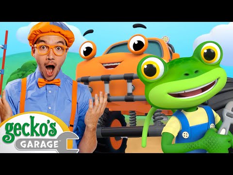 Gecko's Garage X Blippi | Kids Songs | Vehicles for Kids