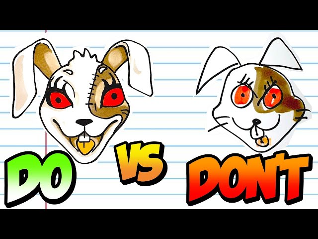 Crazy FNAF Scurity Breach Ruin Vanny MASK Do vs Don't Drawing Tutorial in 1 Minute Challenge #fnaf