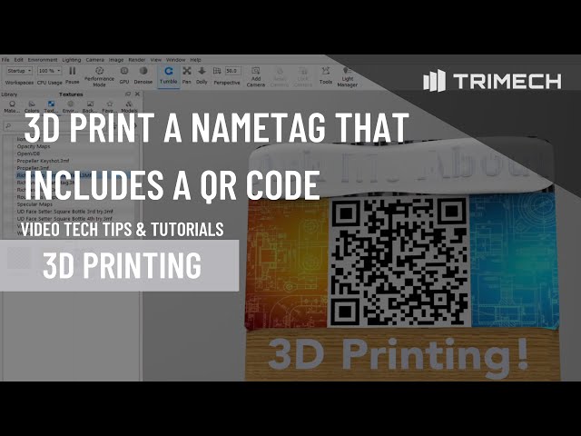 3D Print a Name Tag That Includes a QR Code