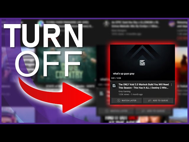 How To Turn Off Youtube Home Screen Automatic Play Feature