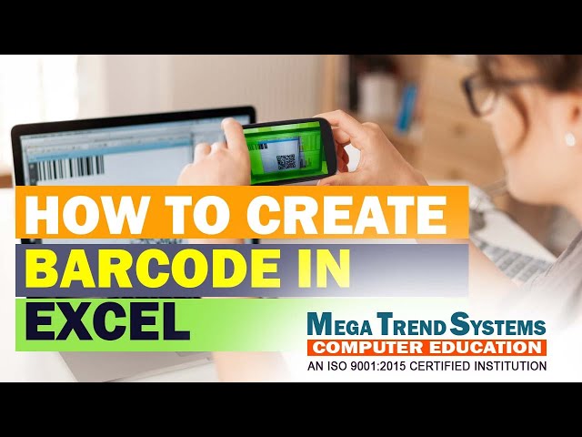 how to generate barcode in excel / mega trend systems computer education #excel #excelmalayalam