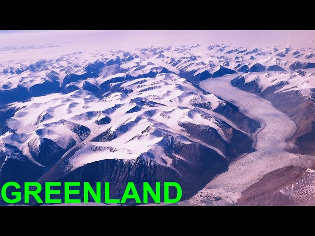 Fantastic Views Flying Over Greenland & Glaciers 4K / UHD.