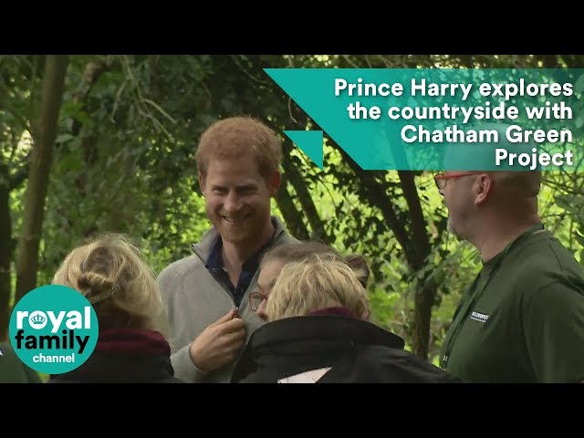 Prince Harry explores the countryside with Chatham Green Project