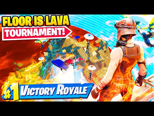I Hosted a FLOOR IS LAVA Tournament for $100 in Fortnite... (best gamemode ever)
