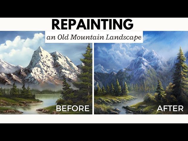 Repainting an Old Mountain Landscape | Paint with Kevin