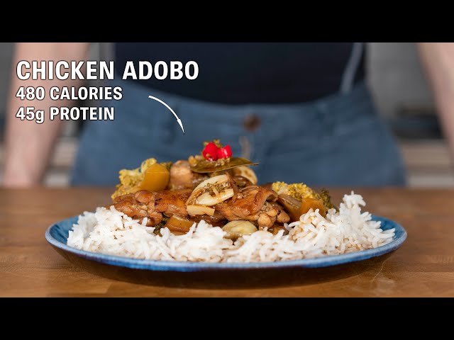 This Healthy Dinner has 45g of Protein (Chicken Adobo)