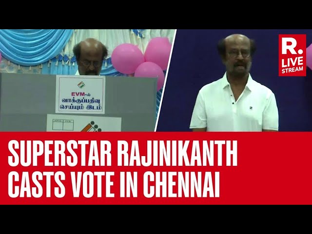 Lok Sabha Elections 2024: Superstar Rajinikanth Casts Vote In Chennai Amid Tight Security Cover
