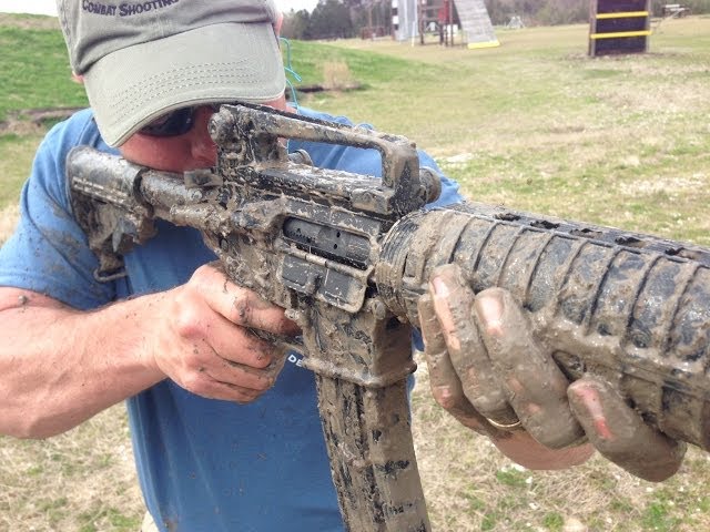 "Gun Bullies" fire an AR-15 straight out of mud