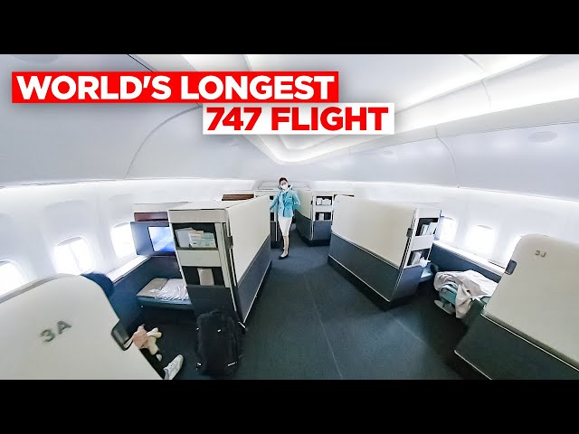 Korean Air B747-8 First Class - World's Longest 747 Flight