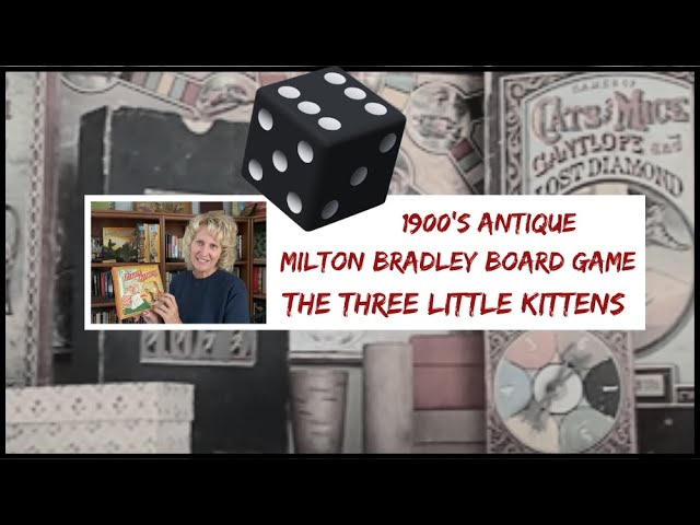 1900's Antique Milton Bradley Board Game The Three Little Kittens