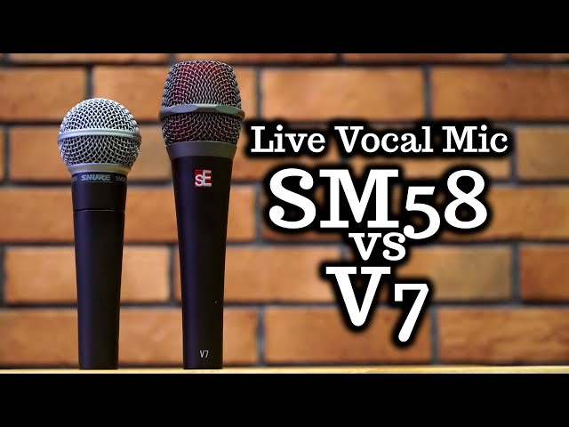 LIVE VOCAL DYNAMIC MIC: Shure SM58 vs SE Electronics V7 - Cardioid vs Supercardioid