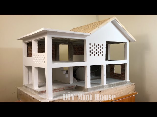 How to Paint Walls and Roof Tiles - DIY Mini House