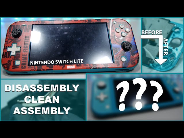 Nintendo Switch Lite - Disassembly, Cleaning, Assembly, Polishing, Skin Removal