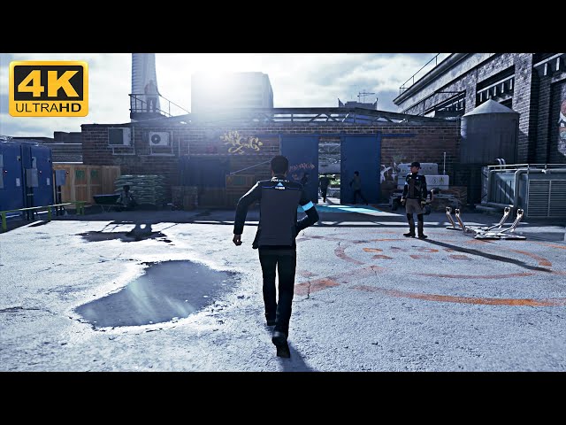 ROOFTOP CHASE GAMEPLAY - Detroit Become Human PC | 4K Ultra Settings RTX 2080 Ti