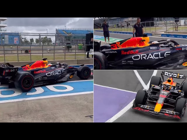 Daniel Ricciardo driving Max Verstappen’s Redbull RB19 in Silverstone | Track Footage