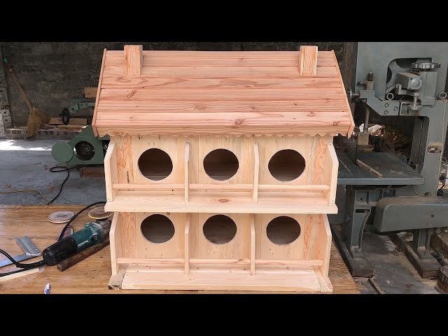 Woodworking Project From Old Pallets // Build A Wooden Bird House For Your Pigeons - How To, DIY!