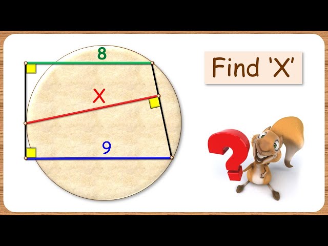 191) Circle and trapezium with one side tangent. Find 'X' | Math Olympiad | Geometry.