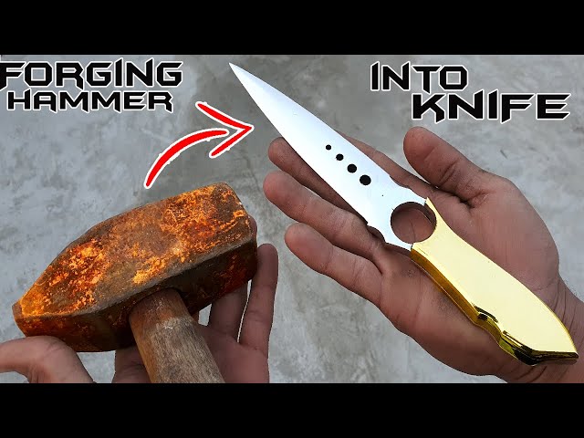 FORGING a Rusty HAMMER into a SKELETON KNIFE