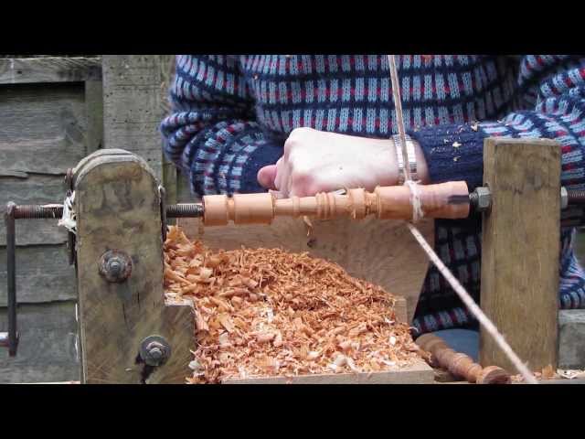 Pole Lathe Turning Spindles - Sussex Chair Part 7