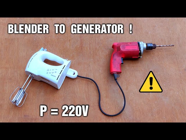 I make 220V 600W Electric Generator from Hand Blender Motor