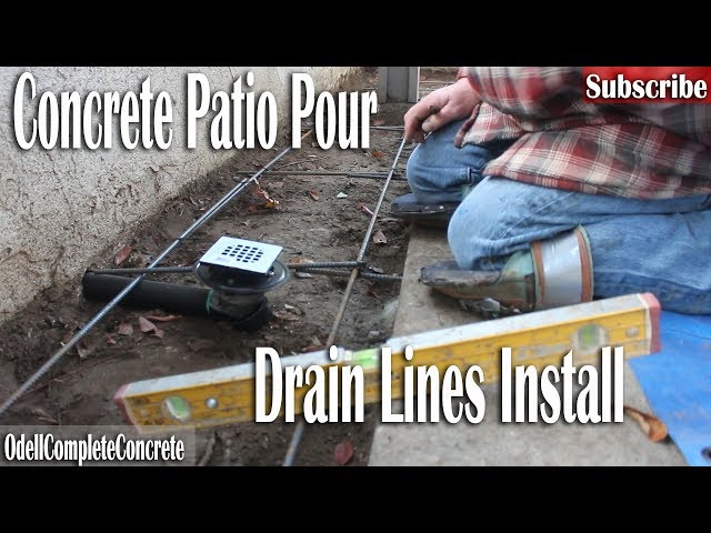 How to Pour a Concrete Backyard Patio and Install Drains